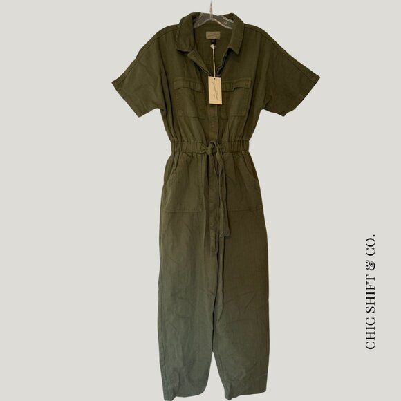 Universal Thread | Olive Belted Jumpsuit | Utility Chic | NWT - Picture 1 of 4
